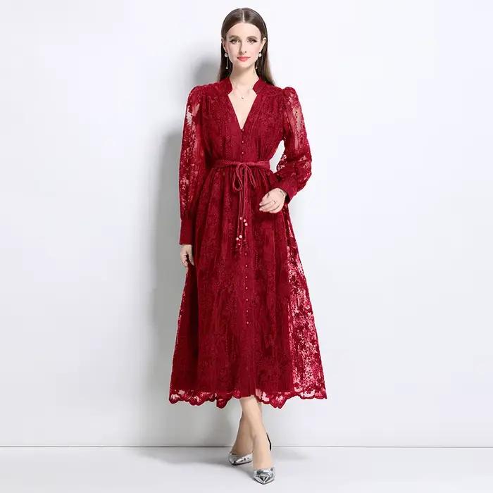 Robe longue française de Style palais