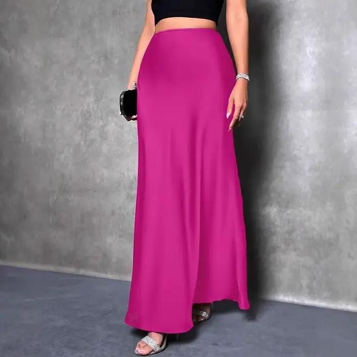Jupe en satin pour femme