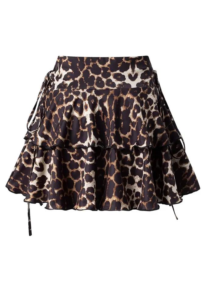 Nouvelle jupe imprimée léopard pour femme