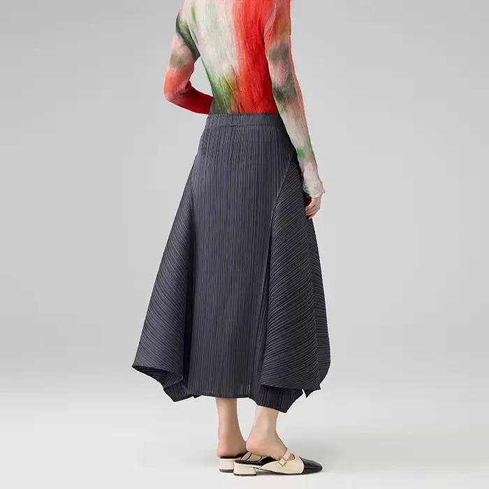 Jupe plissée irrégulière Miyake