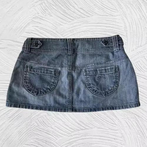 Mini jupe classique en jean bleu pour femmes