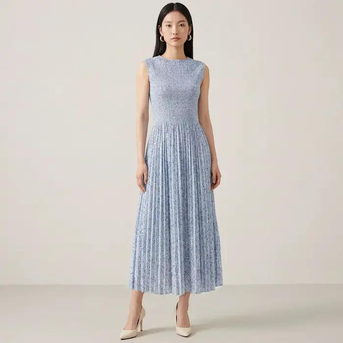 Jupe midi Miyake à pois