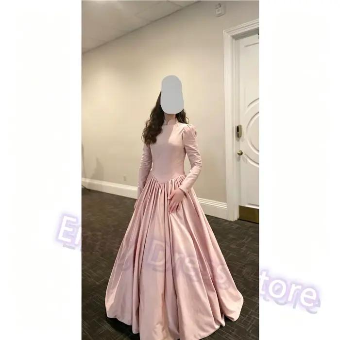 Robe de soirée en satin vert pour femme