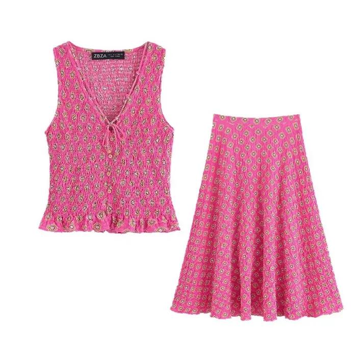 Ensemble de jupes Maxi imprimées pour femmes