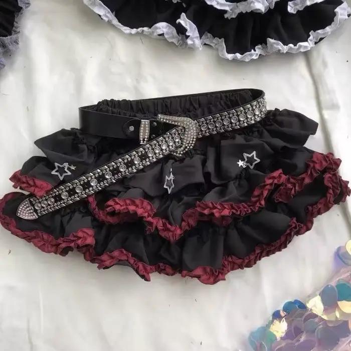 Jupe Punk croix femme vêtements robe courte Goth années 90 Y2K Kawaii Vintage japon Harajuku