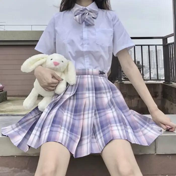 Ensemble uniforme jupe courte de style japonais original avec manches courtes