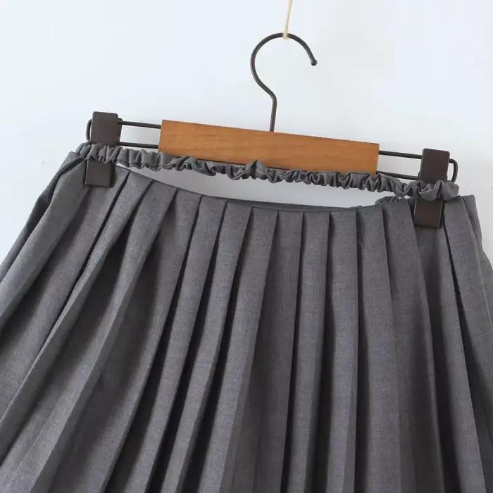 Nouvelle jupe unie pour femme