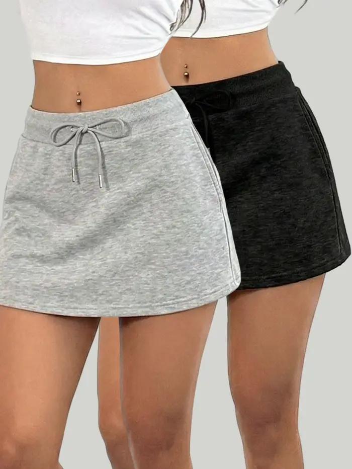Mini-jupe courte décontractée pour femmes