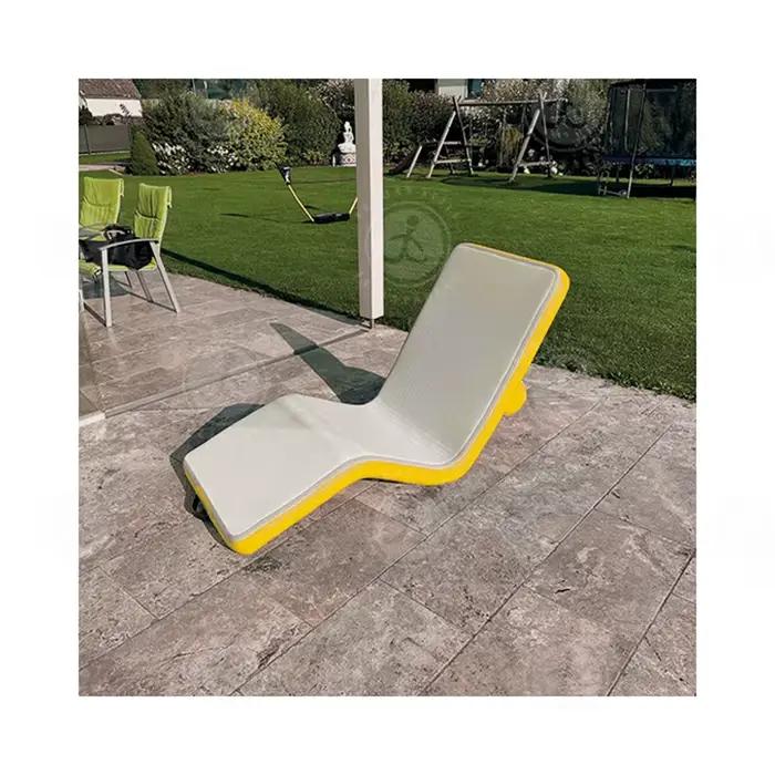 Chaise longue gonflable simple, plate-forme, piscine, plage, chaise de soleil gonflable