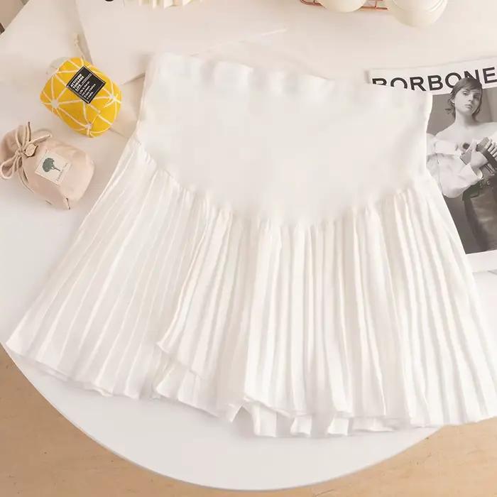 Mini jupe en mousseline de soie pour femme enceinte