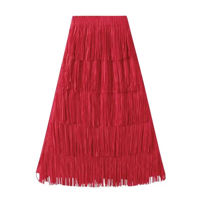 Jupe à franges à la mode