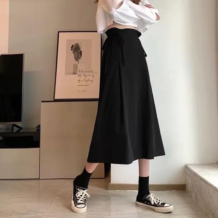 Jupes taille haute à lacets pour femmes