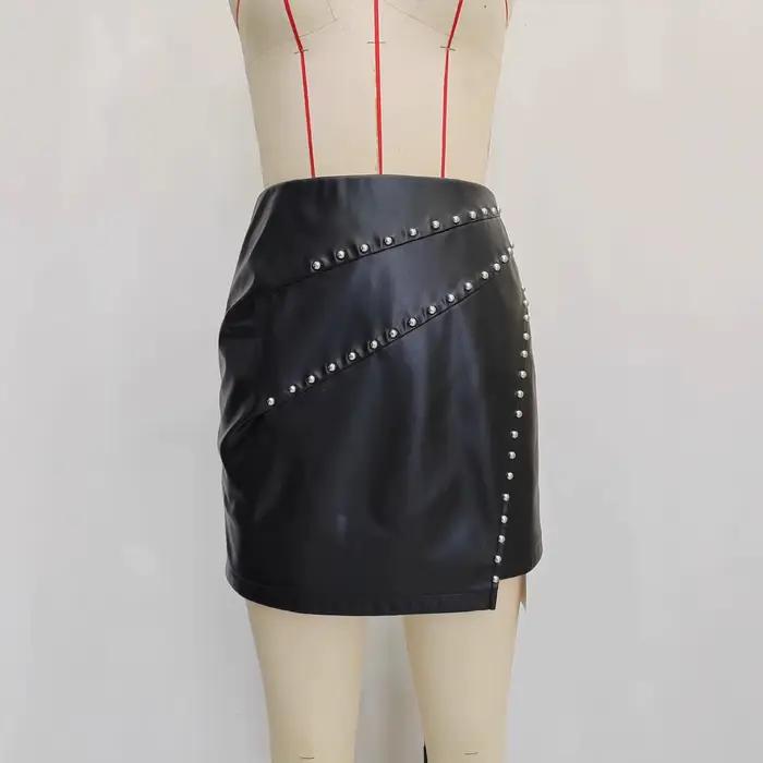 2025PU – jupe en cuir pour femmes