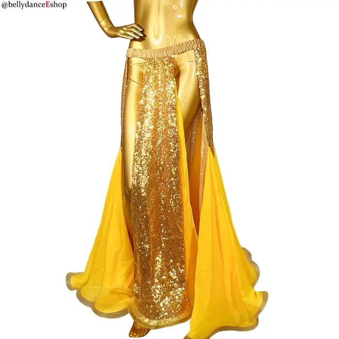 Jupe de costume Bellyylene à paillettes brillantes pour femmes et filles