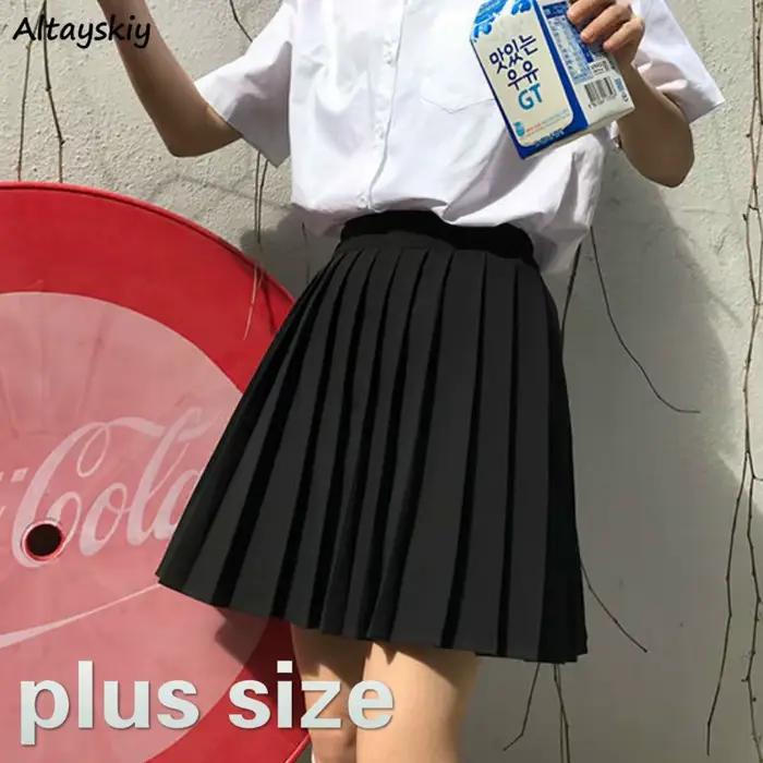 Jupes plissées taille haute pour femmes