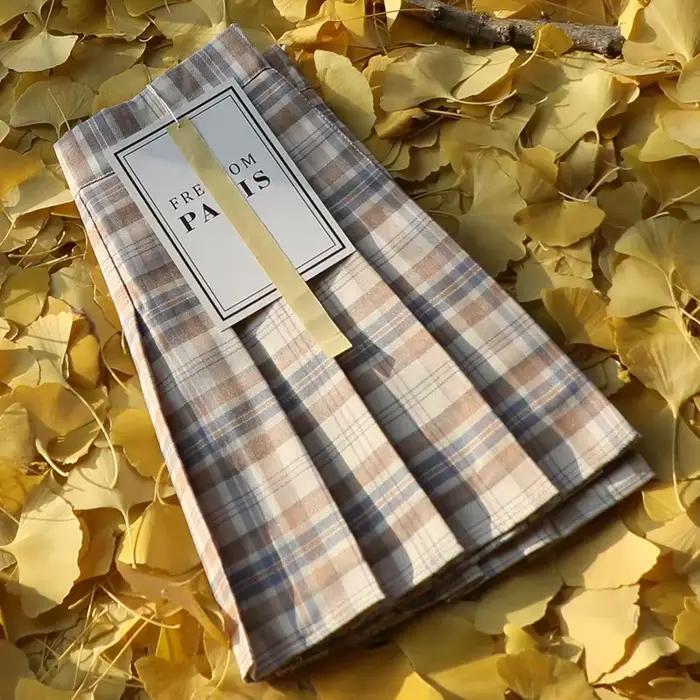 Jupes automne vêtements 2024 femmes jupe Style coréen Harajuku mode filles Falda courte De Mujer taille haute Plaid