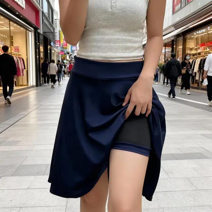 Jupe longue de 55cm, taille haute