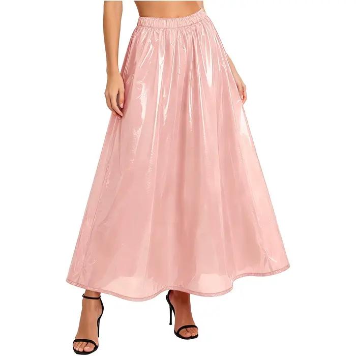 Jupe longue maxi brillante pour femme