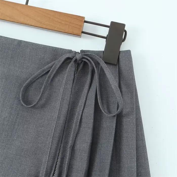 EllYANEllTIAN-Mini Jupe Trapèze Plissée pour Femme