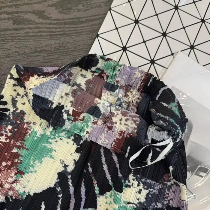 Jupe plissée imprimée Miyake WEPLEATS élégante et décontractée pour femmes, nouvelle collection été 2026, imprimé rétro, coupe ample et polyvalente, polyester élastique