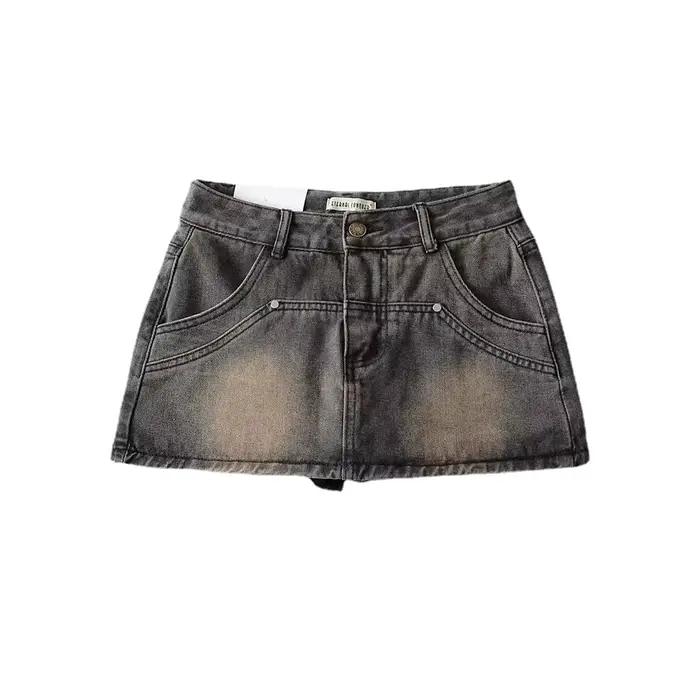 Mini jupe courte en jean pour femmes