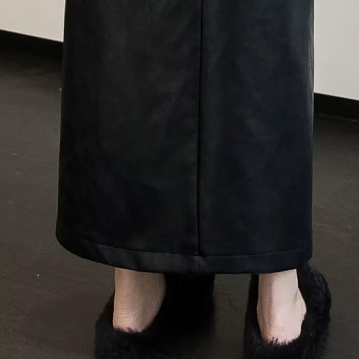Jupe longue en cuir automne-hiver 2026
