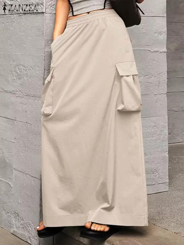 Jupe Longue Cargo Vintage pour Femme