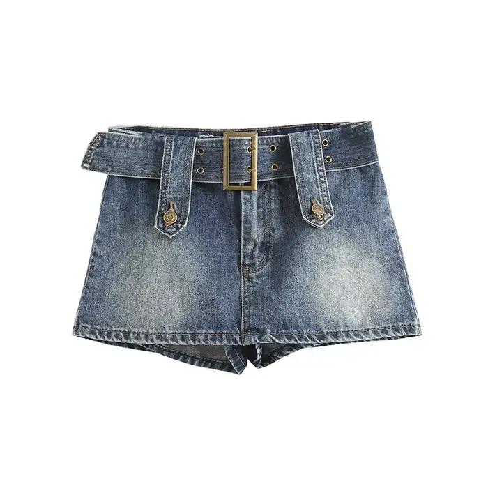 Jupe courte en jean pour femme