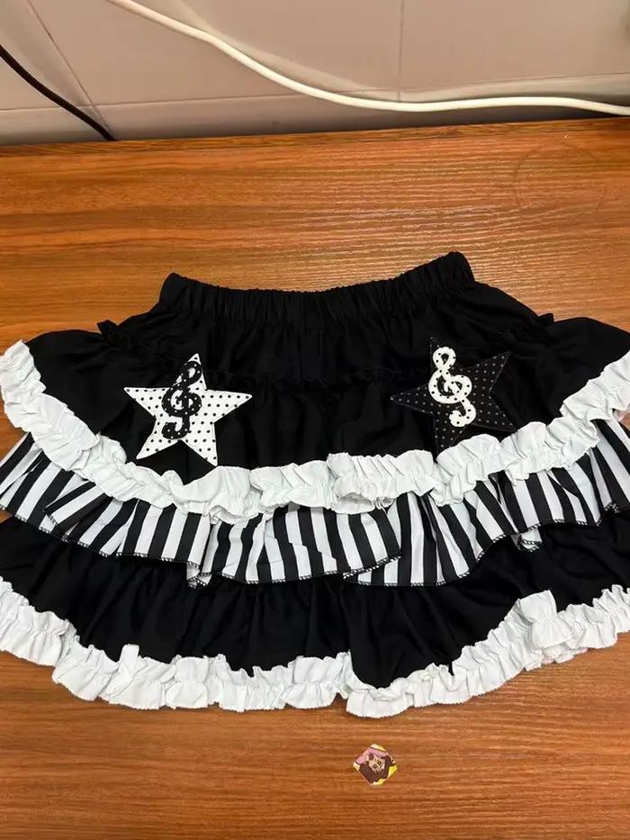 Jupe rayée Harajuku Y2K pour femme