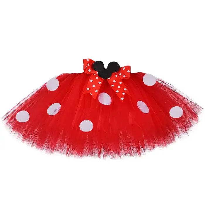 Jupe tutu rouge rose Minnie pour bébés filles