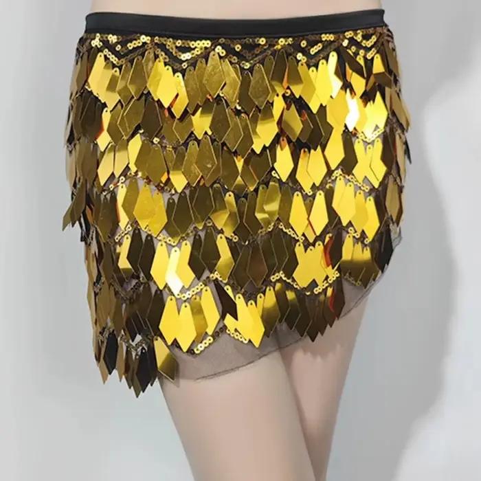 Mini-jupe holographique à sequins