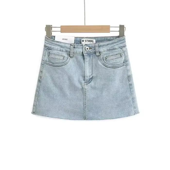 Mini jupe en jean avec poches Y2k