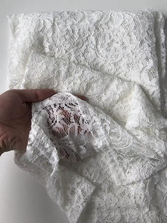 Jupe Mi-Longue en Dentelle Jacquard Transparente pour Femme