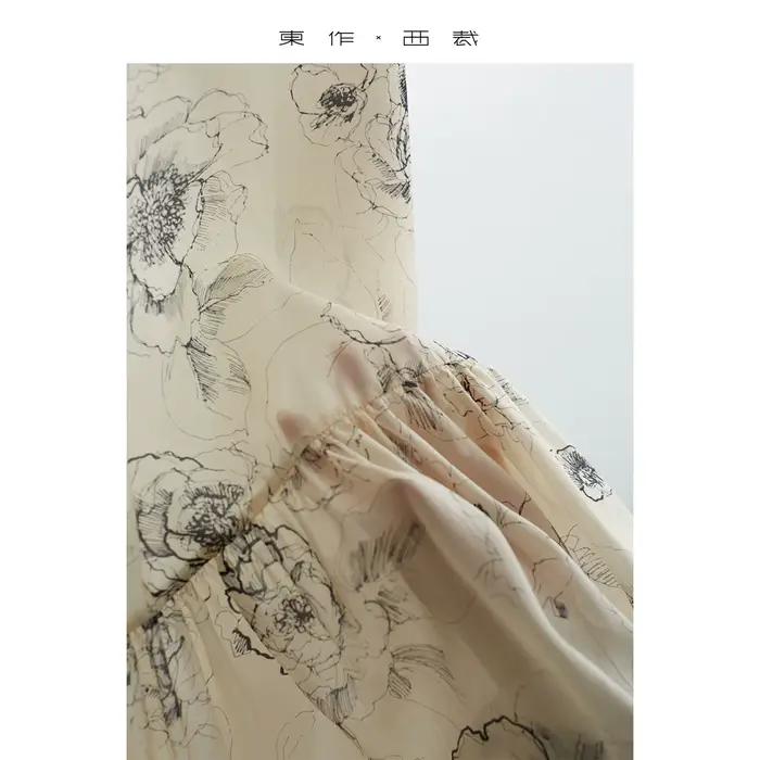 Jupe en soie~Robe en soie de mûrier