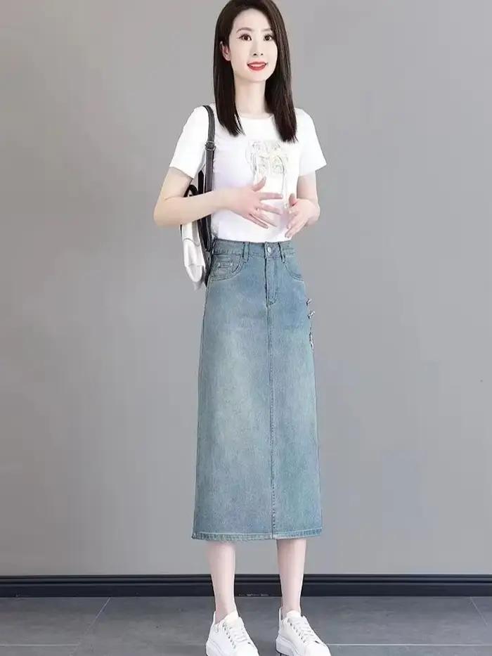 Jupe en jean bleue pour femmes