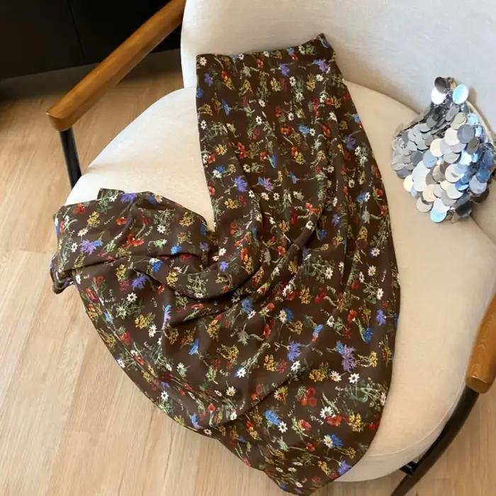 Jupe longue élégante taille haute pour femme