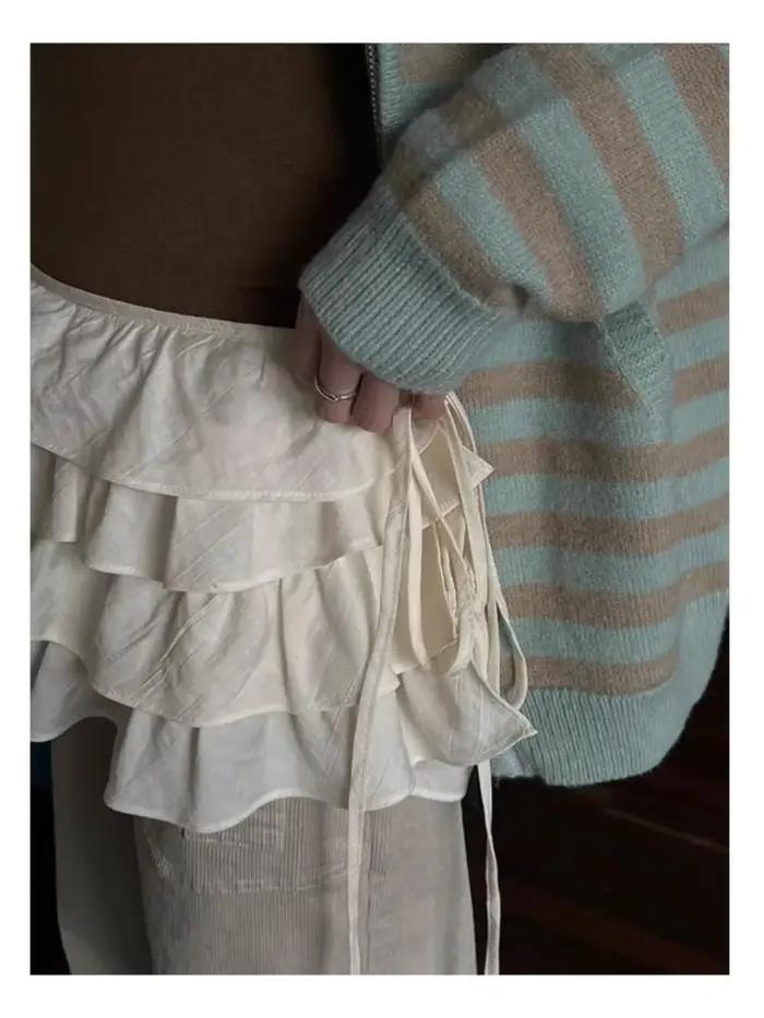 Jupe blanche laiteuse pour femmes