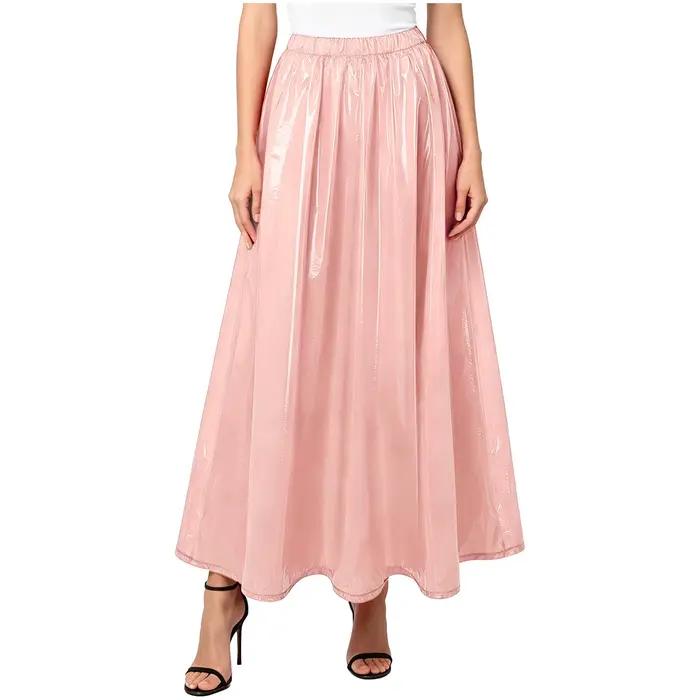 Jupe longue maxi brillante pour femme