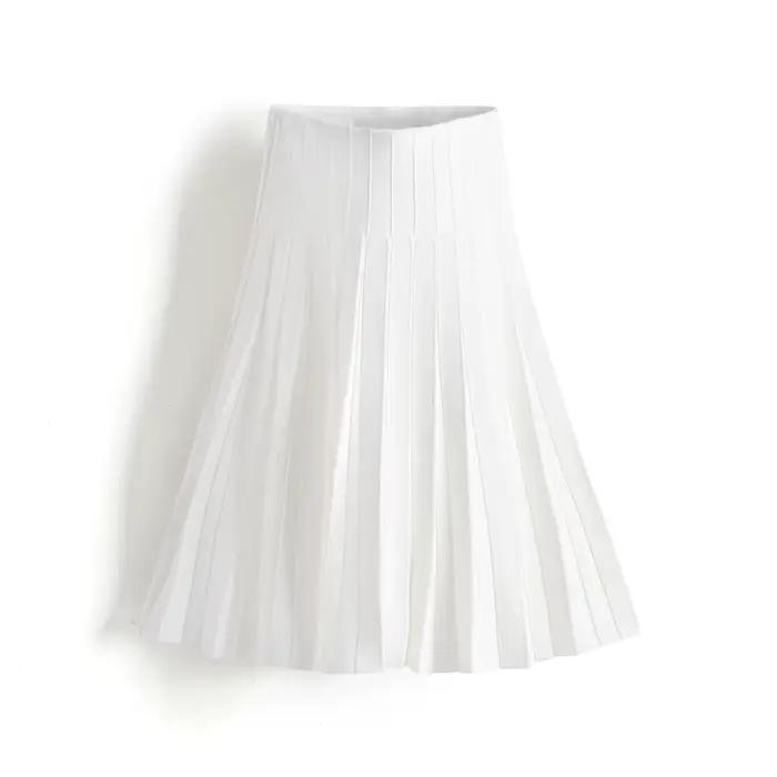 Jupes plissées tricotées pour femmes