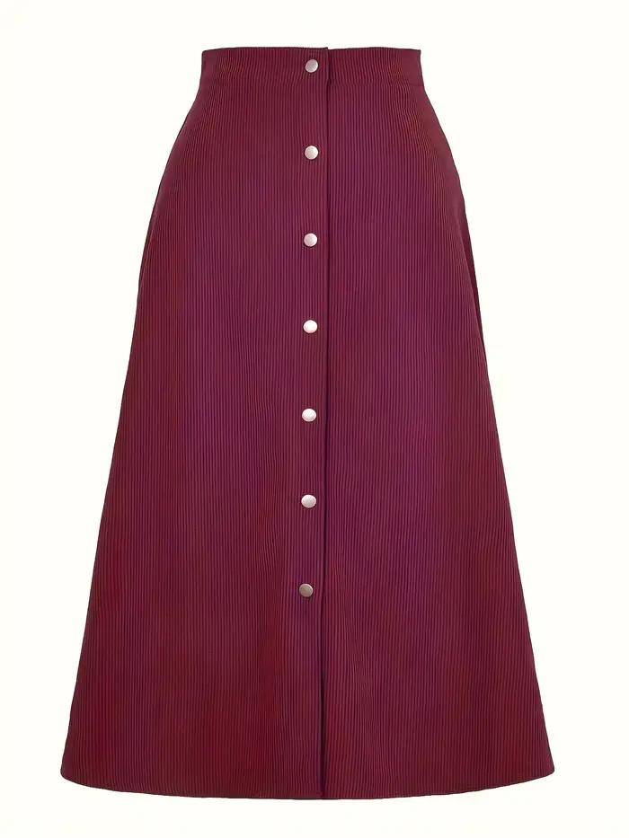Demi-jupe tissée rouge élégante pour femmes