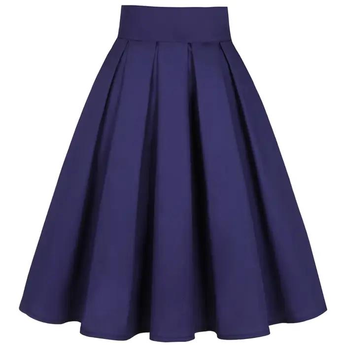 Jupe plissée taille haute pour femme