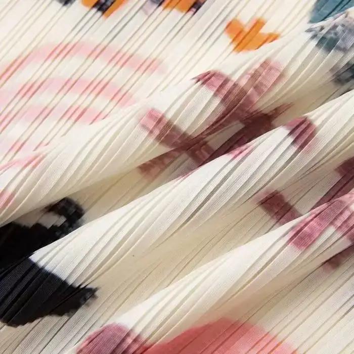 LANMREM – jupe mi-longue plissée pour femmes