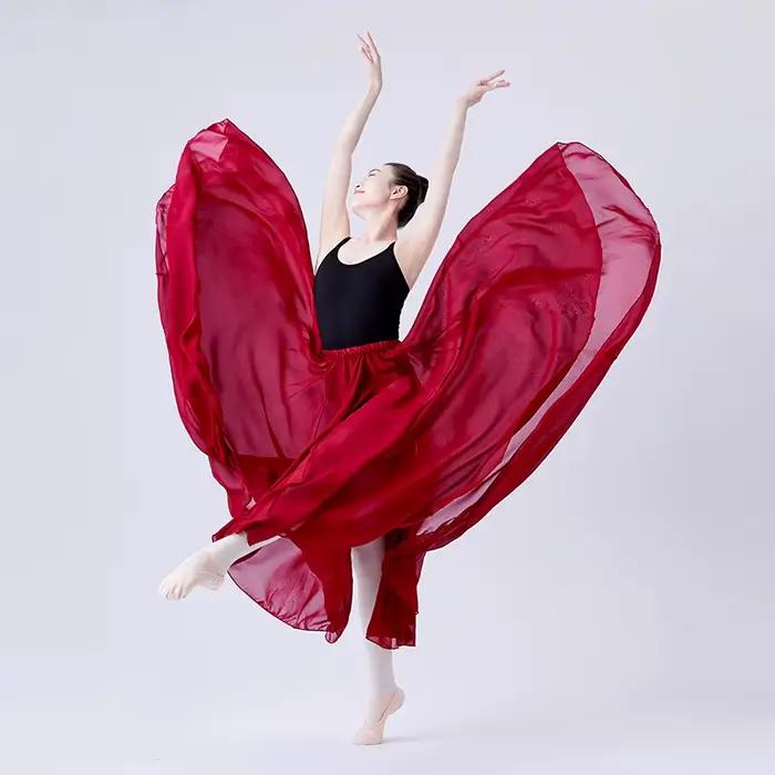 Jupe de Ballet Longue en Mousseline de Soie pour Femme Occasions Spéciales Pratique de Danse Fête Élégante à Offrir