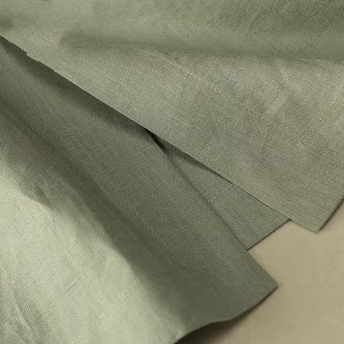 Jupe en lin mi-longue style artistique rétro décontractée pour mode printemps été jeunes adultes branchées