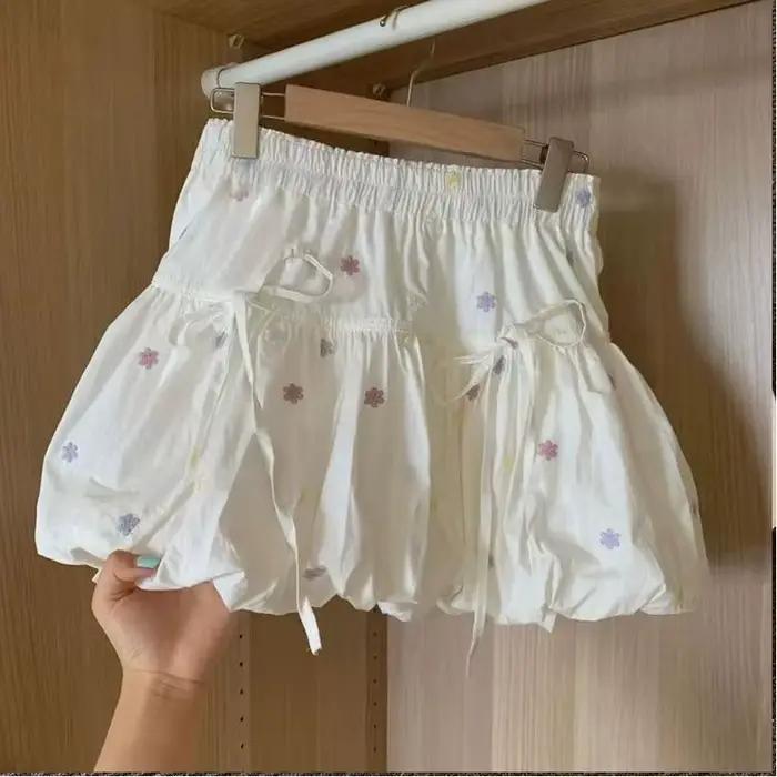 Jupe bouffante Y2K vintage style bohème pour plage mini-jupe trapèze femme occasions spéciales été fantaisie