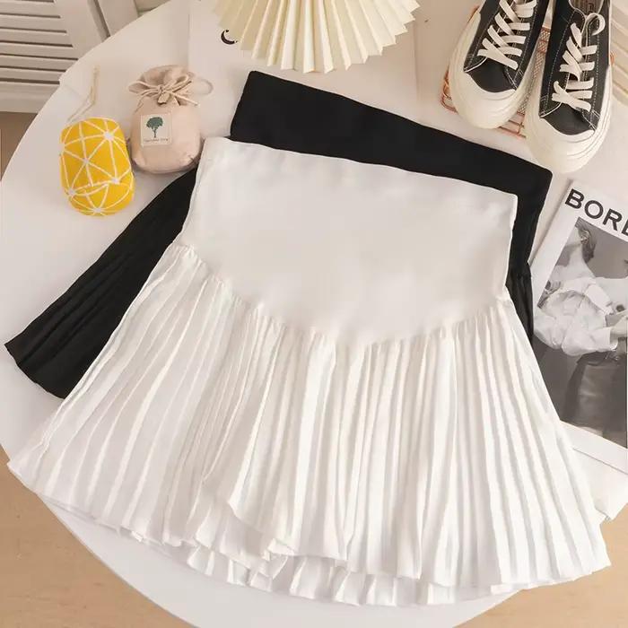 Mini jupe en mousseline de soie pour femme enceinte