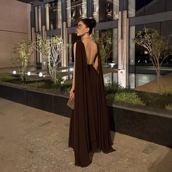 Robe élégante en mousseline de soie