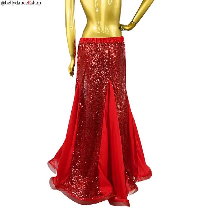 Jupe de costume Bellyylene à paillettes brillantes pour femmes et filles