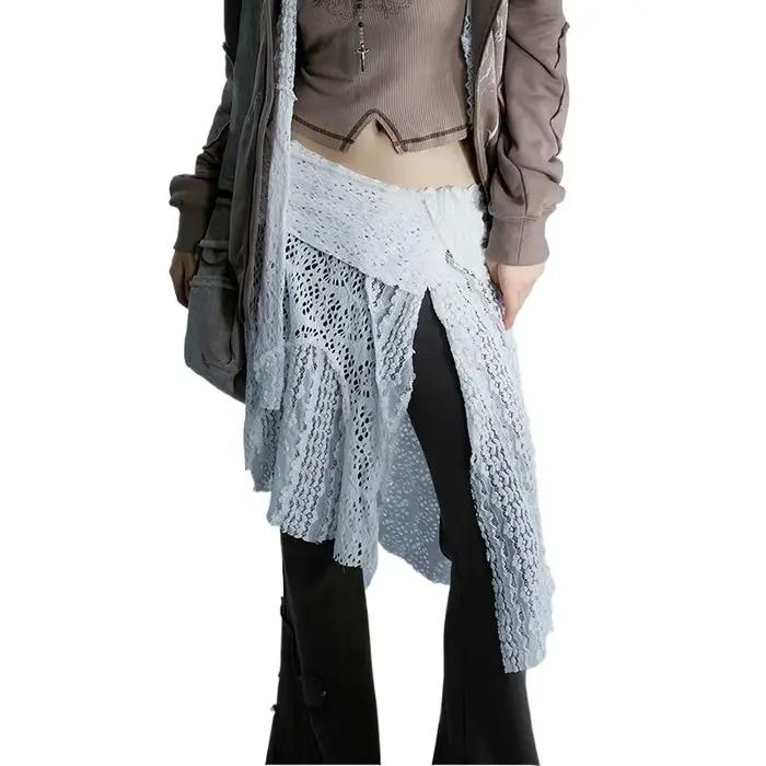 Jupe en dentelle esthétique Grunge japonaise Y2k
