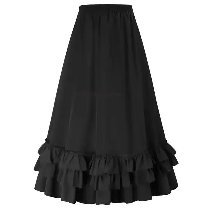 Jupe courte plissée style gothique victorien rétro rock pour femme costumes de cosplay et soirées d'horreur